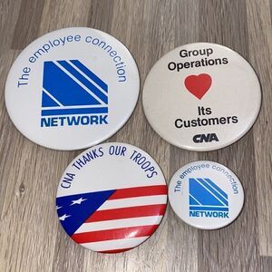 Vintage CNA troops military memorabilia collectible trading button pins 80s